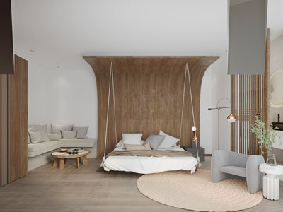 侘寂风酒店客房