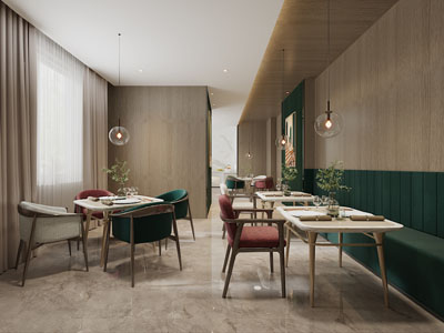 北欧饭店餐馆就餐区