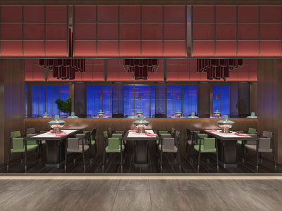 新中式饭店餐馆就餐区火锅店3d模型 新中式饭店餐馆就餐区火锅店