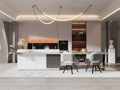 现代餐厅厨房