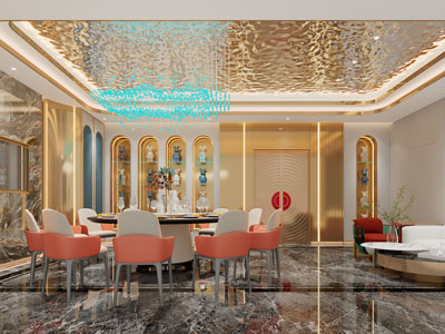 现代轻奢酒店包厢包间