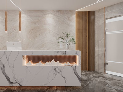 新中式大堂前台接待