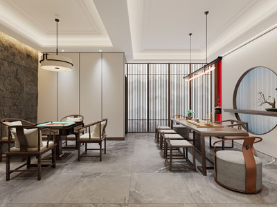 新中式茶室、棋牌室