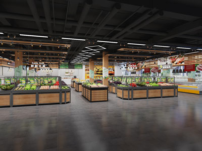 工业loft生鲜便利店百货超市