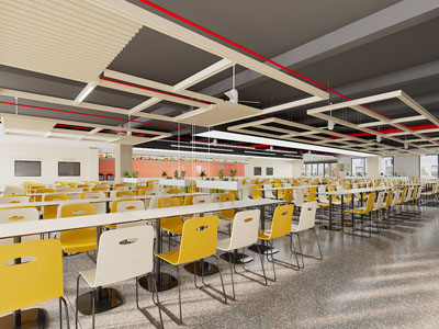 现代食堂就餐区