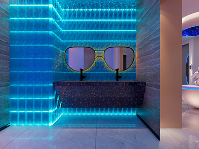 后现代公共卫生间