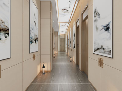 新中式酒店过道