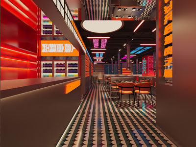 现代饭店餐馆就餐区