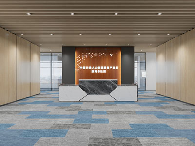 现代大堂前台接待区