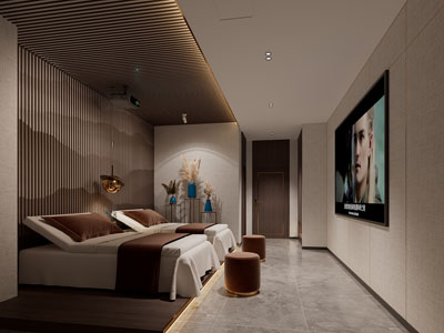 新中式足疗店、足浴馆3d模型 新中式足疗店、足浴馆