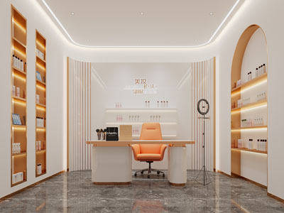 现代化妆品直播间