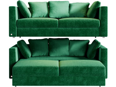 现代布艺双人沙发3d模型 现代布艺双人沙发