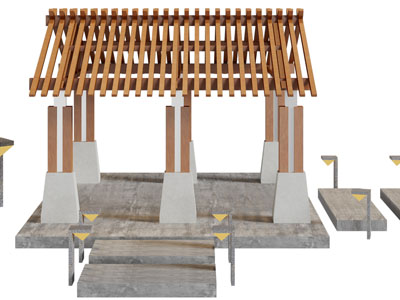 新中式园林景观亭子