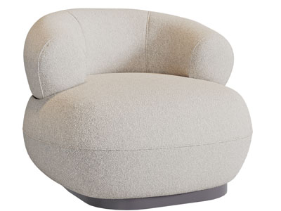 侘寂风单人沙发3d模型 侘寂风单人沙发