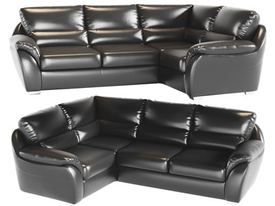 现代真皮转角沙发3d模型 现代真皮转角沙发