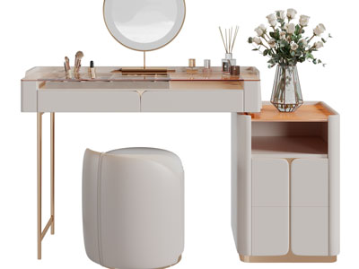 现代轻奢化妆、梳妆台