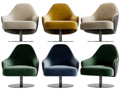 现代休闲沙发椅子3d模型 现代休闲沙发椅子