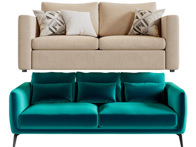 现代双人沙发3d模型 现代双人沙发