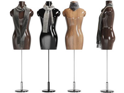 现代服装模特衣架3d模型 现代服装模特衣架