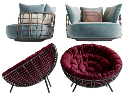 现代单人沙发3d模型 现代单人沙发