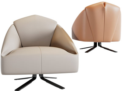 现代休闲单人沙发3d模型 现代休闲单人沙发