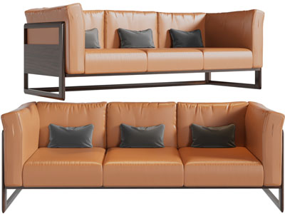 现代多人沙发3d模型 现代多人沙发