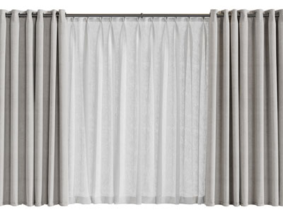 现代窗帘窗纱3d模型 现代窗帘窗纱