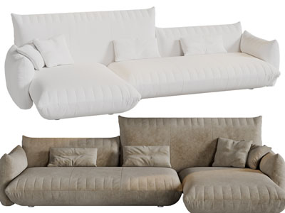 现代布艺多人沙发3d模型 现代布艺多人沙发