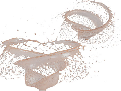 现代水花装饰品摆件