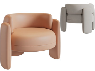 现代单人沙发3d模型 现代单人沙发