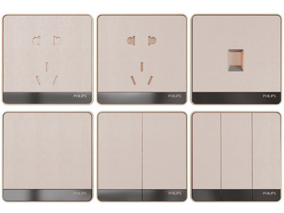 现代开关面板3d模型 现代开关面板