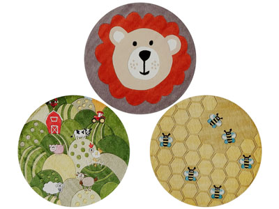 现代儿童圆形地毯3d模型 现代儿童圆形地毯