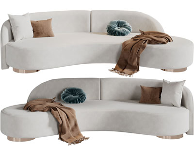 现代轻奢多人沙发3d模型 现代轻奢多人沙发