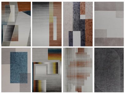 现代长方形地毯3d模型 现代长方形地毯