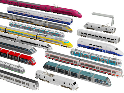 现代火车头3d模型 现代火车头