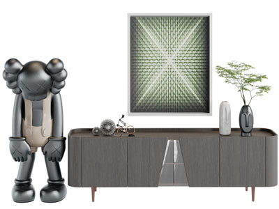 现在电视柜、kwas装饰品摆件