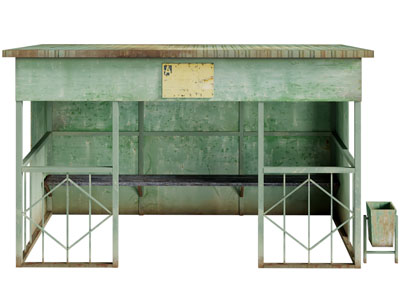 工业风铁皮房子、站台3d模型 工业风铁皮房子、站台