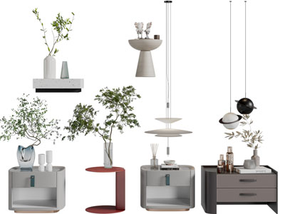 现代床头柜、边几