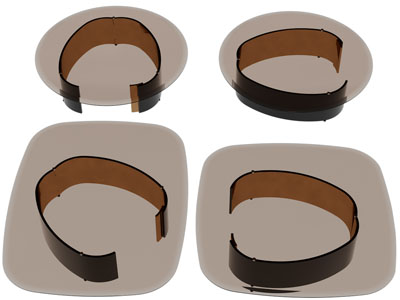 现代茶色玻璃茶几