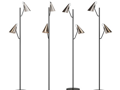 现代双头落地灯