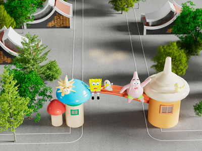 现代大门、美陈