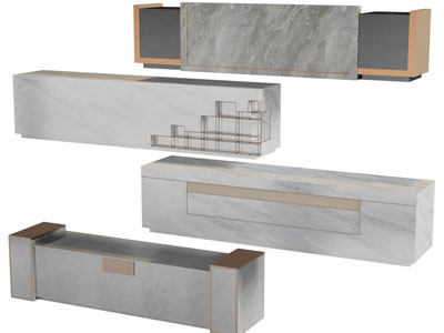 新中式前台接待台