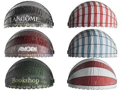 现代雨棚、遮阳棚