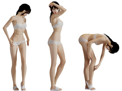 穿着拖鞋的女人人物