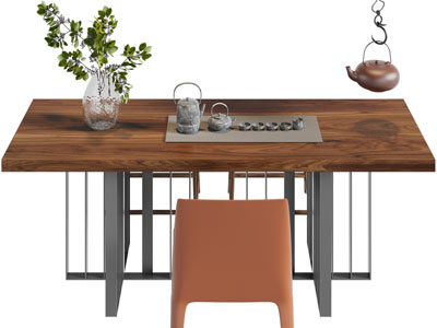 新中式实木茶桌凳组合