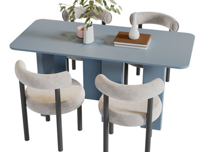 现代餐桌椅组合