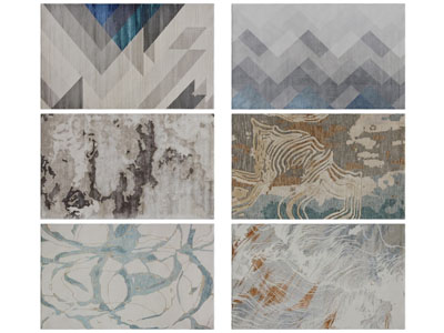 现代长方形地毯3d模型 现代长方形地毯