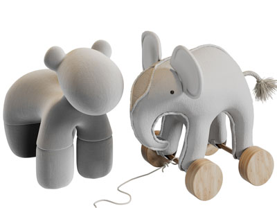 现代卡通动物木偶玩具