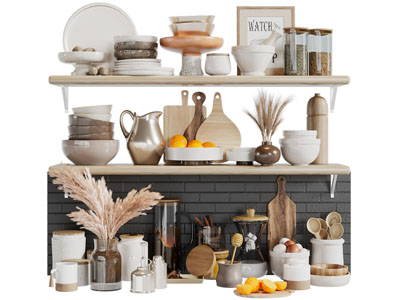 北欧碗盘、调味瓶厨具摆件
