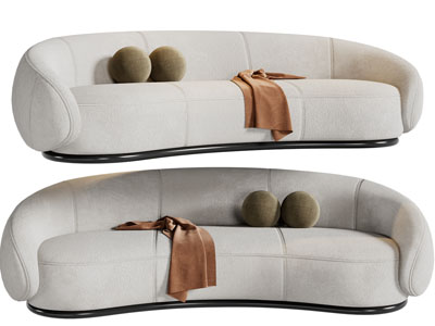 现代布艺多人沙发3d模型 现代布艺多人沙发